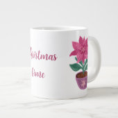 Kersttijd Poinsettia in bloempot Mok (Voorkant rechts)