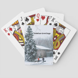 kersttijd pokerkaarten