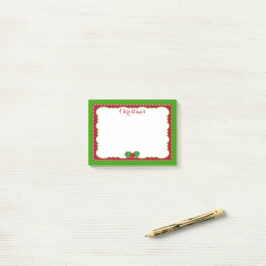 Kersttijd Post-it® notes (Op bureau)