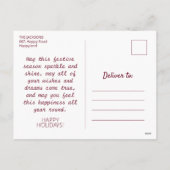 Kersttijd prettige feestdagen foto (Achterkant)