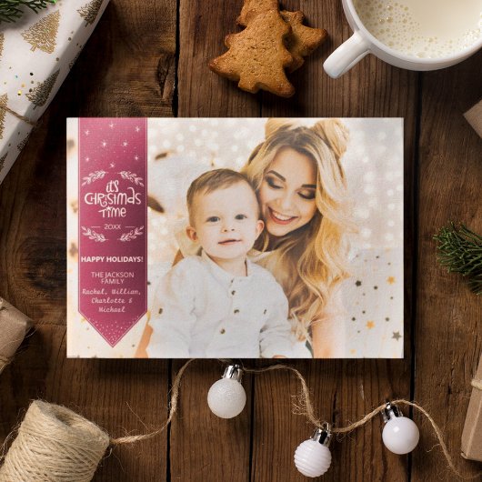 Kersttijd prettige feestdagen foto feestdagenkaart