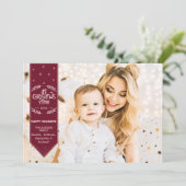 Kersttijd prettige feestdagen foto feestdagenkaart (Staand voorkant)