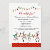 Kersttijd rendierfeestdag kaart (Voorkant / Achterkant)