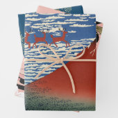 Kersttijd, Retro Japanse Kunst Inpakpapier Vel (In situ)