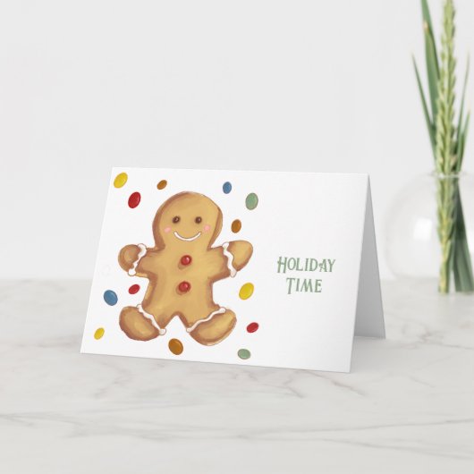 Kersttijd Snoepgoed Feestdagen Kaart (Voorkant)