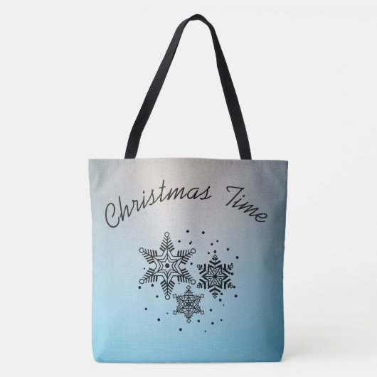 Kersttijd Snowflakes Pattern-Canvas tas (Voorkant)