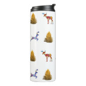 Kersttijd thermische tumbler thermosbeker (Gedraaid links)