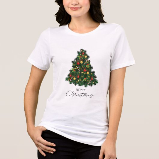 Kersttijd Tri-Blend Shirt (Voorkant)