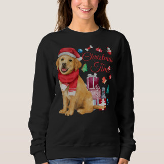 Kersttijd voor Cute Golden Retriever Trui