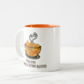 Kersttijd voor Pompoen Spice Latte Aangepaste Naam Tweekleurige Koffiemok (Voorkant links)