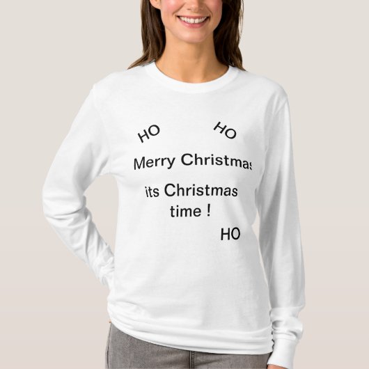 Kersttijd vrouwen lange mouw top (Voorkant)