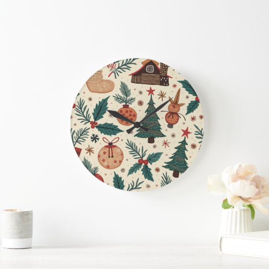 kersttijd-wandklok grote klok (Huis)