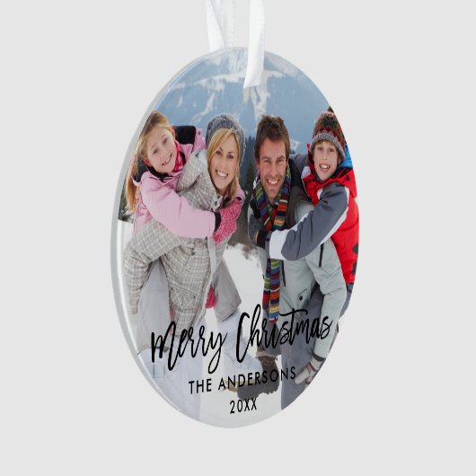 Kersttijdreeks voor penseel script - White Ribbon Ornament (voorkant)