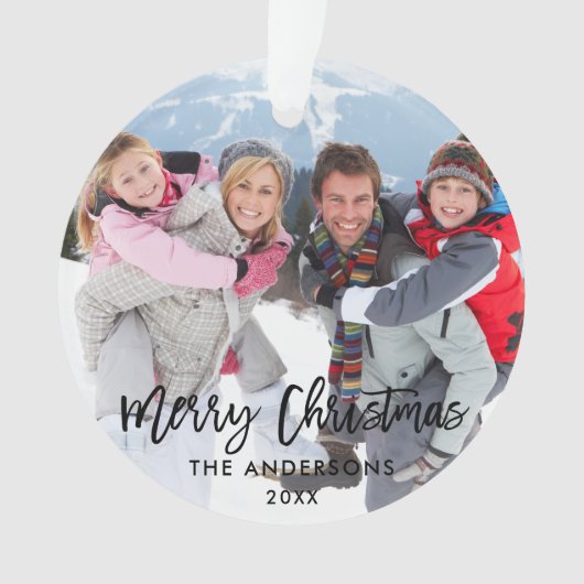 Kersttijdreeks voor penseel script - White Ribbon Ornament (voorkant)