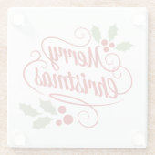  kersttijdschrift Typografie Glazen Onderzetter (Achterkant)