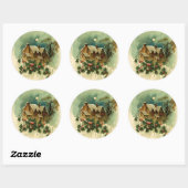 Kersttijdsticker Ronde Sticker (Vel)
