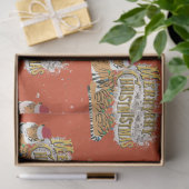  kersttijger en vrolijk kerstfeest tissuepapier (Geschenk)