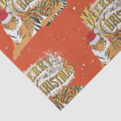  kersttijger en vrolijk kerstfeest tissuepapier (Detail)