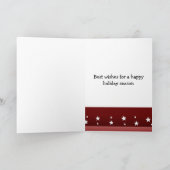 Kersttijger Feestdagen Kaart (Binnen)