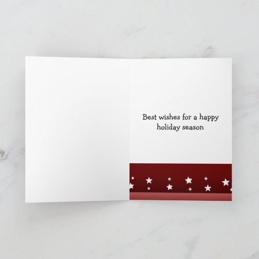 Kersttijger Feestdagen Kaart (Binnen)