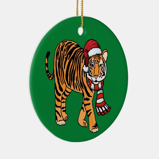 Kersttijger Keramisch Ornament (Rechts)