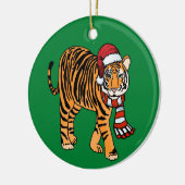 Kersttijger Keramisch Ornament (Links)