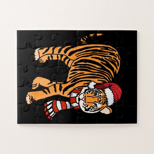 Kersttijger Legpuzzel (Horizontaal)