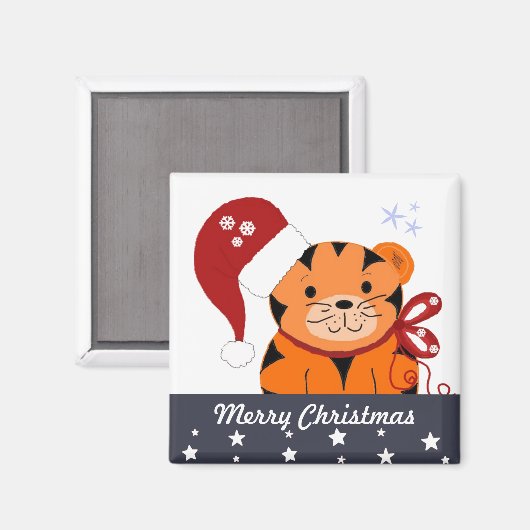 Kersttijger Magneet (Voorkant / Achterkant)