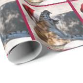 Kersttijger met kerstmuts cadeaupapier (Rol Hoek)