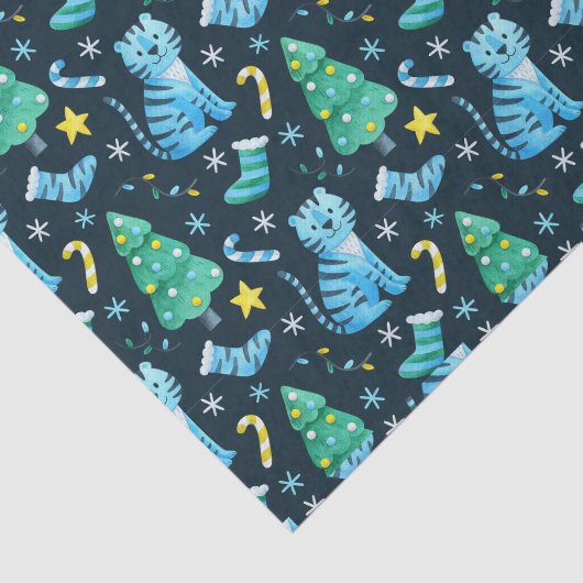 Kersttijger Tissuepapier (Detail)