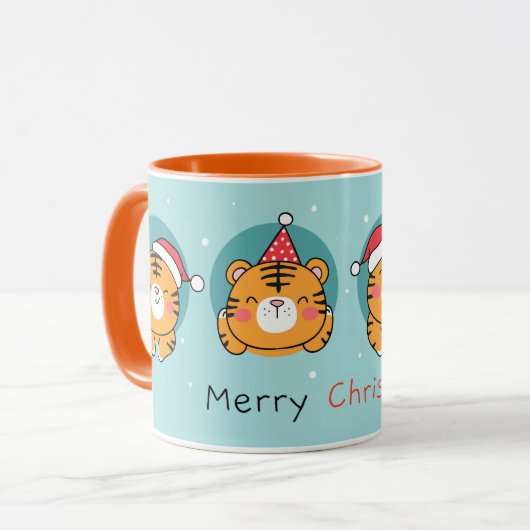 Kersttijgers Mok (Voorkant links)