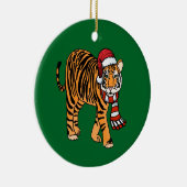 Kersttijgerversiering Keramisch Ornament (Rechts)