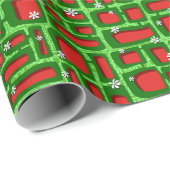 kersttiki Bricks Cadeaupapier (Rol Hoek)