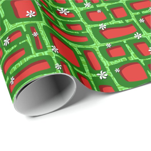 kersttiki Bricks Cadeaupapier (Rol Hoek)