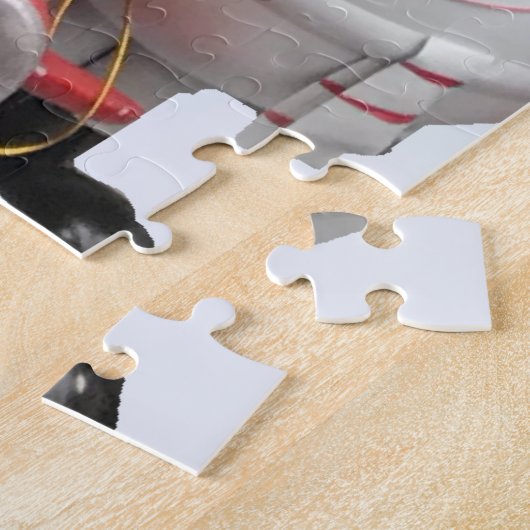 kersttin Choir, met Kerstman, Snowman, Pinguïn Legpuzzel (Zijkant)