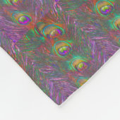 kersttinsel Peacock Feathers Fleece Deken (Hoek)