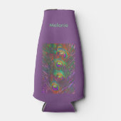 kersttinsel Peacock Feathers Flesjeskoeler (Voorkant)