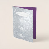 kersttinsel Peacock Feathers gepersonaliseerd Folie Kaarten (Voorkant)