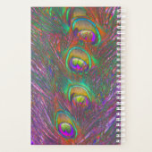 kersttinsel Peacock Feathers gepersonaliseerd Planner (Achterkant)