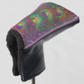 kersttinsel Peacock Feathers Golfheadcover (3/4 voorkant)