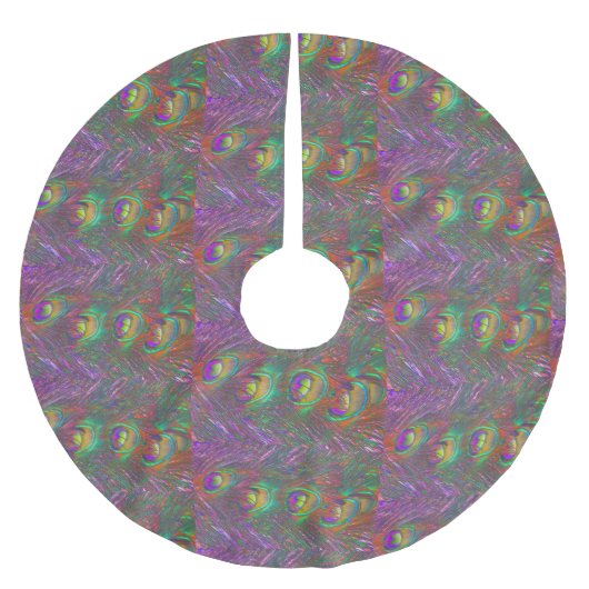 kersttinsel Peacock Feathers Kerstboom Rok (Voorkant)