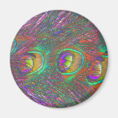 kersttinsel Peacock Feathers Magnet (Voorkant)