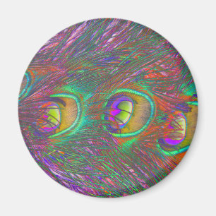 kersttinsel Peacock Feathers Magnet