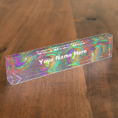 kersttinsel Peacock Feathers Naambordje (Zijkant)