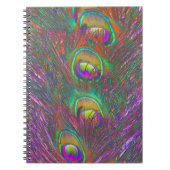 kersttinsel Peacock Feathers Notitieboek (Voorkant)