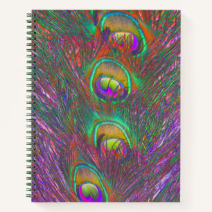 kersttinsel Peacock Feathers Notitieboek