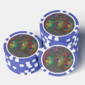 kersttinsel Peacock Feathers Poker Chips (Opstapeling)