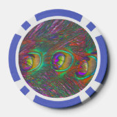 kersttinsel Peacock Feathers Poker Chips (Achterkant)