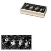 kersttinsel Peacock Feathers Rubberstempel (Gestempeld)