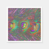 kersttinsel Peacock Feathers Servet (Voorkant)